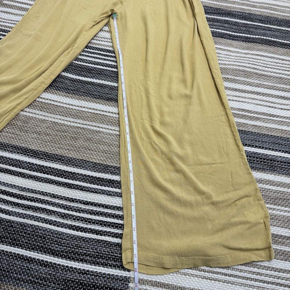 WeWoreWhat Jumpsuit Women's Medium Yellow Bohemian Wide Leg Adjustable Straps - Picture 11 of 15